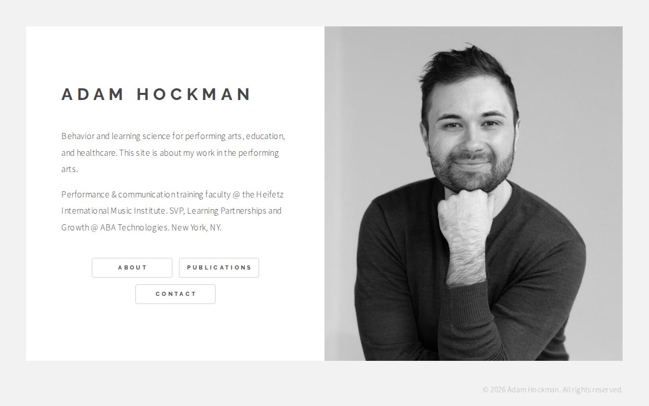 Adam Hockman | Official Website